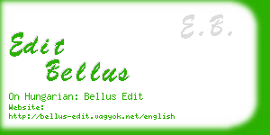 edit bellus business card